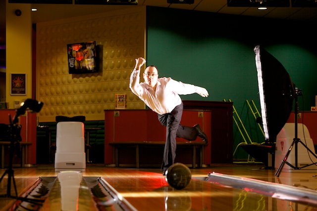 Bowling BTS Lighting Pic | Commercial Photographer Manchester | Greg Harding Commercial Photographer
