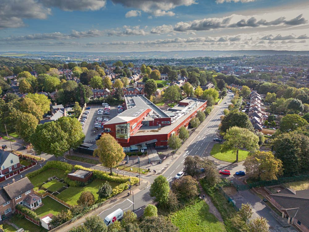 College aerial photograph